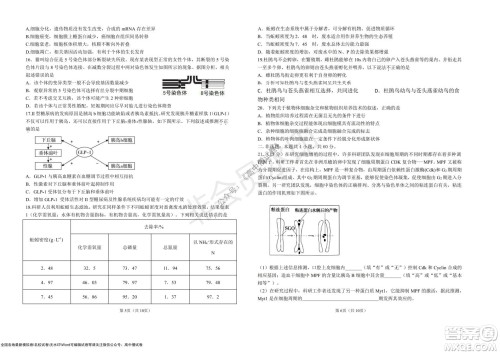 湖北省部分重点中学2022届高三10月联考生物试题及答案