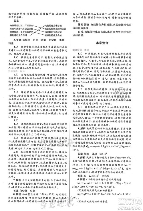 人民教育出版社2021初中同步测控优化设计九年级物理全一册人教版答案 人民教育出版社2021初中同步测控优化设计九年级物理全一册人教版答案