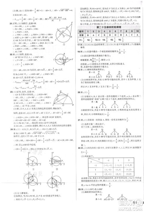 长江出版社2021状元成才路创优作业九年级上册数学人教版参考答案 长江出版社2021状元成才路创优作业九年级上册数学人教版参考答案