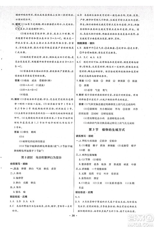 北京师范大学出版社2021初中同步测控优化设计八年级生物上册北师大版答案 北京师范大学出版社2021初中同步测控优化设计八年级生物上册北师大版答案