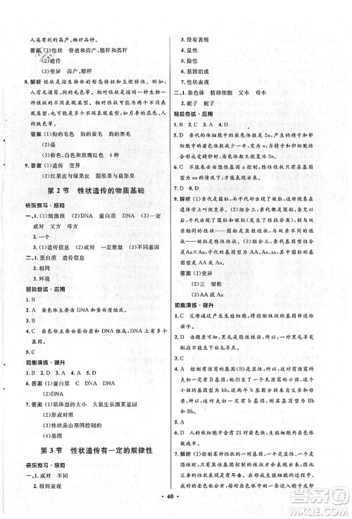 北京师范大学出版社2021初中同步测控优化设计八年级生物上册北师大版答案 北京师范大学出版社2021初中同步测控优化设计八年级生物上册北师大版答案