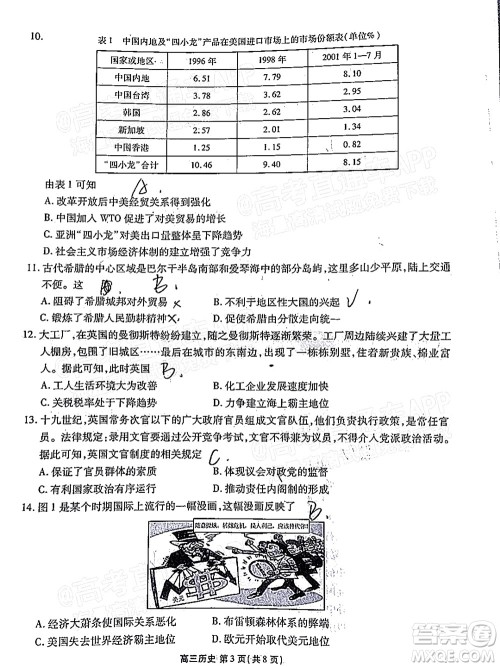 茂名市五校联盟2022届高三第一次联考试题历史试题及答案 茂名市五校联盟2022届高三第一次联考试题历史试题及答案