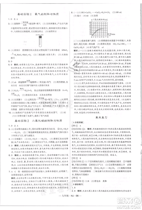 宁夏人民教育出版社2021经纶学典学霸题中题九年级上册化学沪教版参考答案