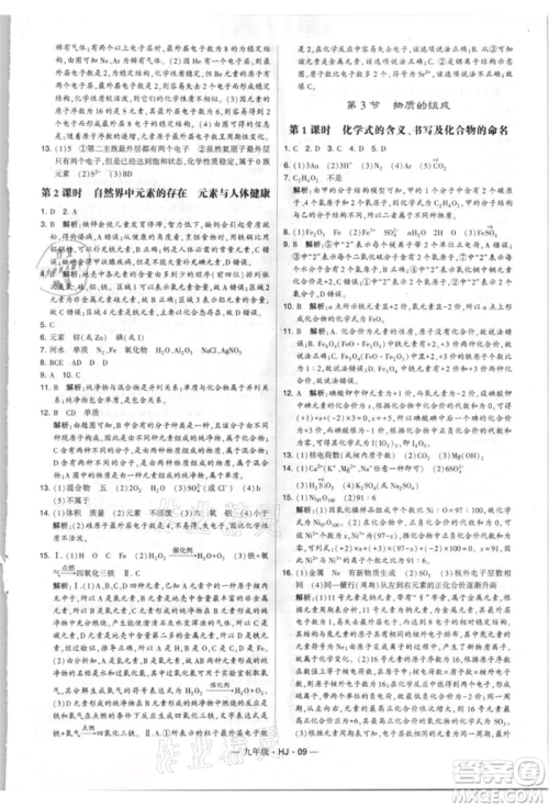 宁夏人民教育出版社2021经纶学典学霸题中题九年级上册化学沪教版参考答案