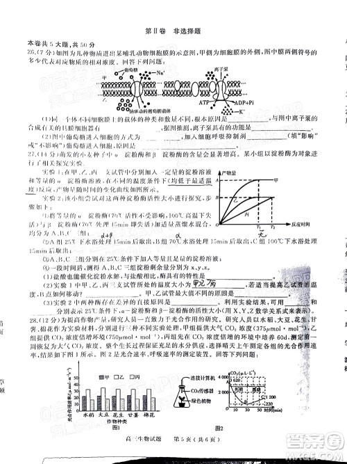 信阳2021-2022学年普通高中高三第一次教学质量检测生物试题及答案