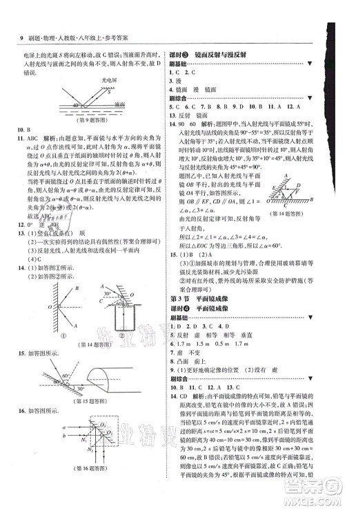 东北师范大学出版社2021北大绿卡刷题八年级物理上册人教版答案 东北师范大学出版社2021北大绿卡刷题八年级物理上册人教版答案
