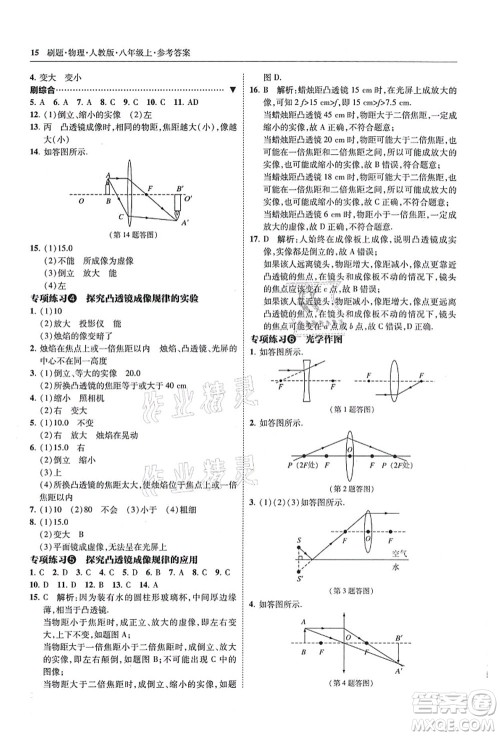 东北师范大学出版社2021北大绿卡刷题八年级物理上册人教版答案 东北师范大学出版社2021北大绿卡刷题八年级物理上册人教版答案