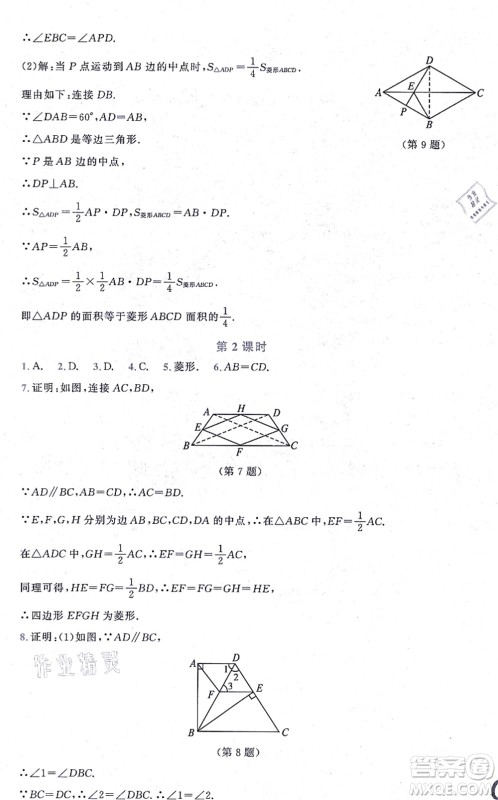 北京师范大学出版社2021新课标同步单元练习九年级数学上册北师大版深圳专版答案