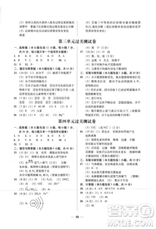 广东经济出版社2021学考精练九年级全一册化学人教版答案