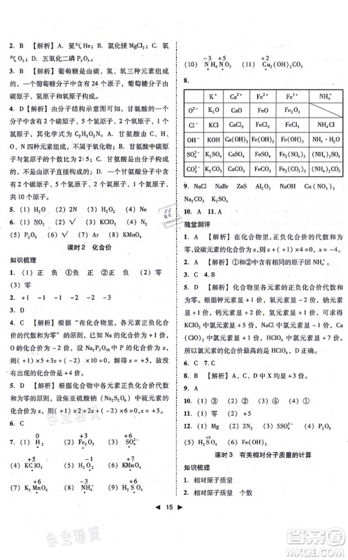 吉林出版集团有限责任公司2021胜券在握打好基础作业本九年级化学上册RJ人教版答案