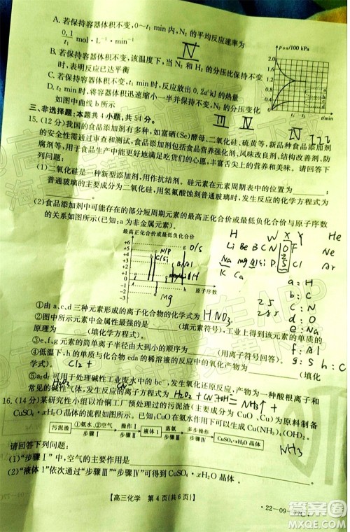2022届湖南金太阳高三10月联考化学试卷及答案 2022届湖南金太阳高三10月联考化学试卷及答案