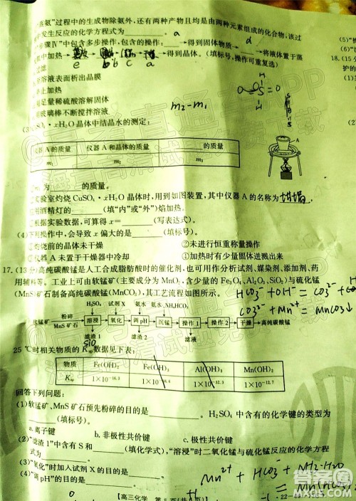 2022届湖南金太阳高三10月联考化学试卷及答案 2022届湖南金太阳高三10月联考化学试卷及答案