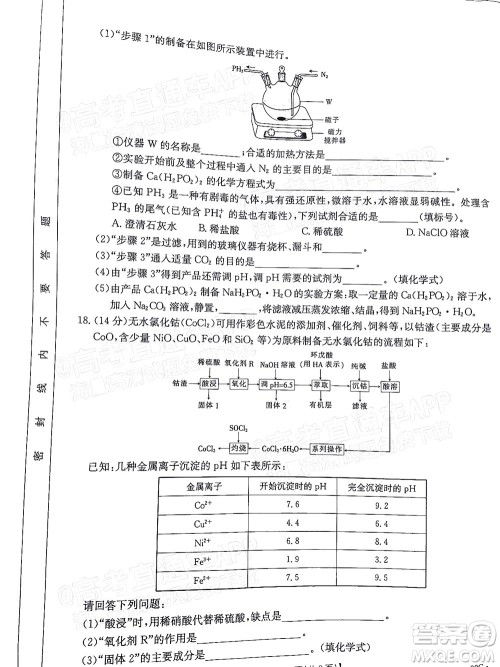 湛江市2022届高中毕业班调研测试化学试题及答案