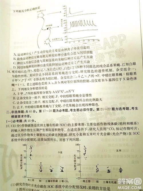 湛江市2022届高中毕业班调研测试生物试题及答案