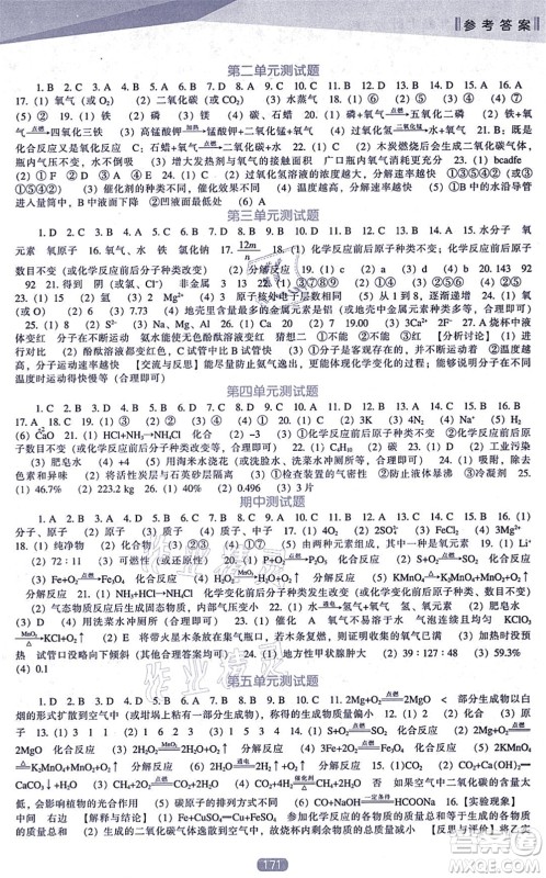 辽海出版社2021新课程化学能力培养九年级上册人教版答案 辽海出版社2021新课程化学能力培养九年级上册人教版答案