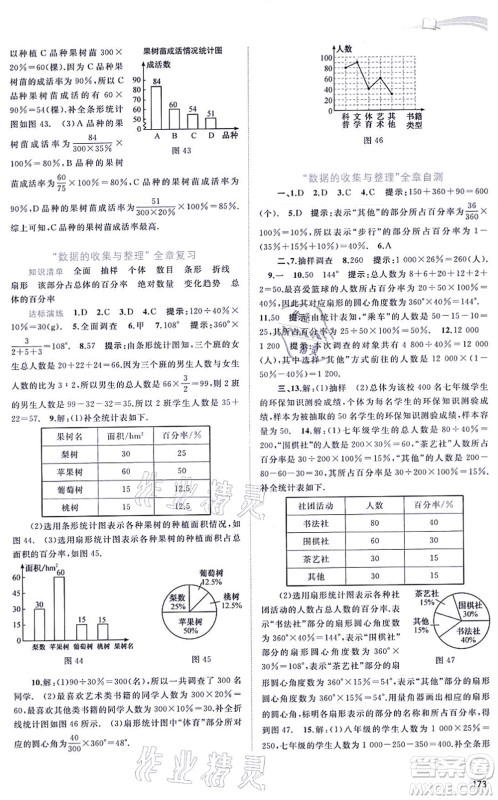 广西教育出版社2021新课程学习与测评同步学习七年级数学上册沪科版答案