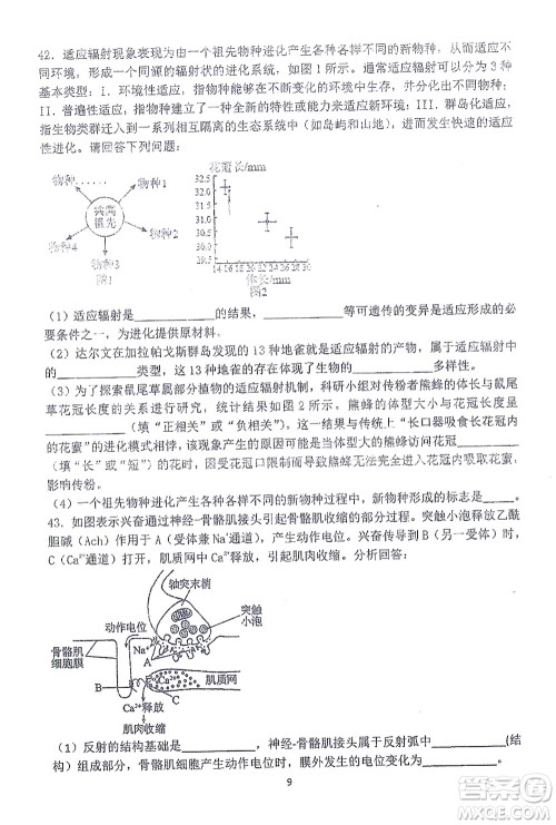 哈三中2021-2022学年度上学期高二学年10月阶段性测试生物试卷及答案