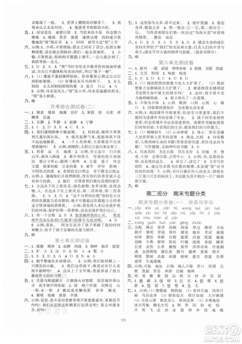 北方妇女儿童出版社2021秋江苏金考卷语文五年级上册人教版答案 北方妇女儿童出版社2021秋江苏金考卷语文五年级上册人教版答案