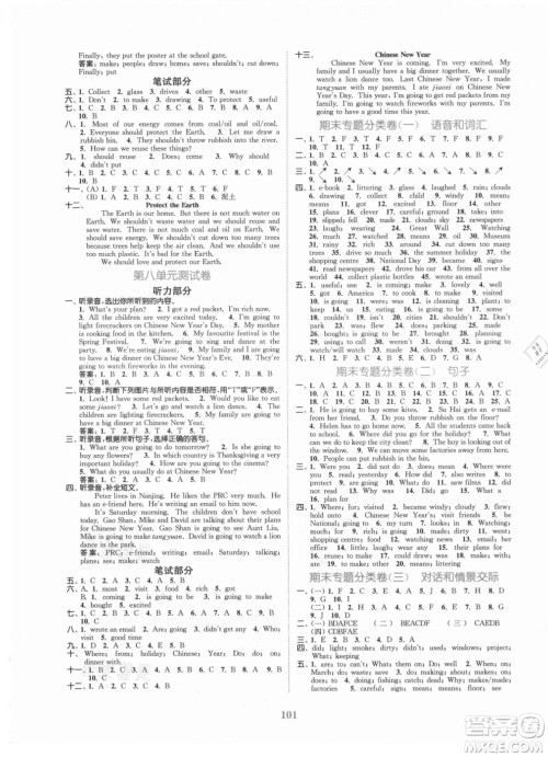 北方妇女儿童出版社2021秋江苏金考卷英语六年级上册江苏版答案