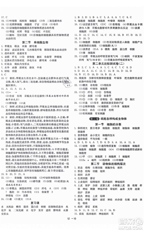 江苏人民出版社2021秋1课3练学霸提优训练六年级生物上册五四制SDKJ鲁科版答案 江苏人民出版社2021秋1课3练学霸提优训练六年级生物上册五四制SDKJ鲁科版答案