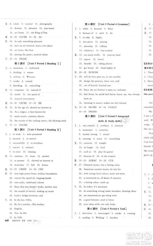 延边教育出版社2021全品作业本九年级上册英语译林版淮安专版参考答案 延边教育出版社2021全品作业本九年级上册英语译林版淮安专版参考答案
