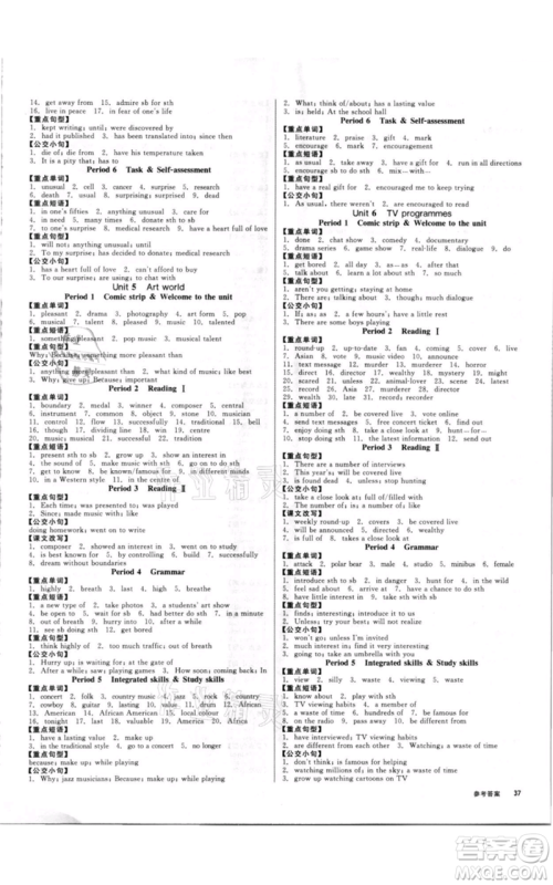阳光出版社2021全品作业本九年级英语译林版徐州专版参考答案 阳光出版社2021全品作业本九年级英语译林版徐州专版参考答案