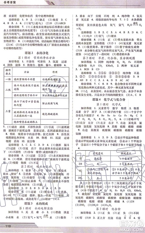 广西师范大学出版社2021新课程学习辅导九年级化学上册人教版中山专版答案 广西师范大学出版社2021新课程学习辅导九年级化学上册人教版中山专版答案
