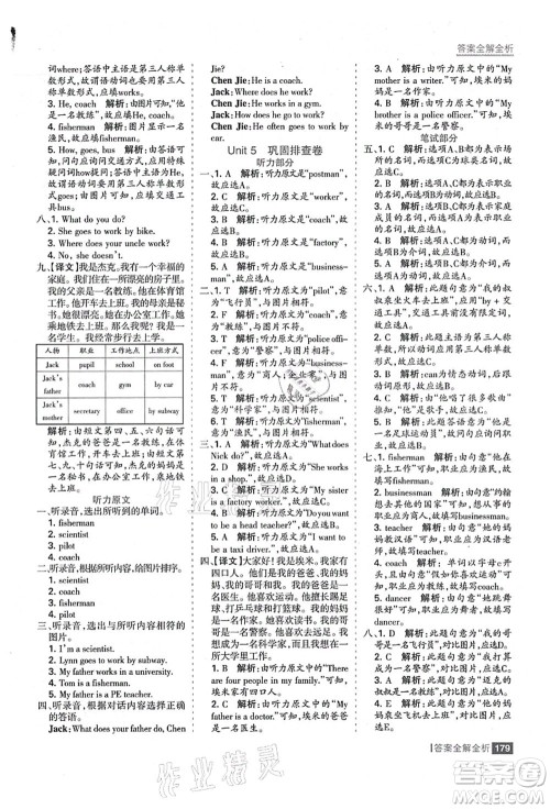 黑龙江教育出版社2021考点集训与满分备考六年级英语上册人教版答案