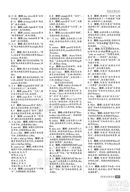 黑龙江教育出版社2021考点集训与满分备考六年级英语上册人教版答案