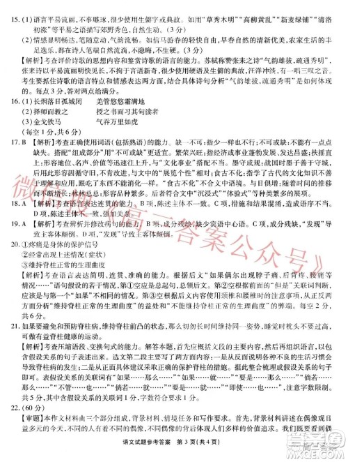 江淮十校2022届高三第二次联考语文试题及答案