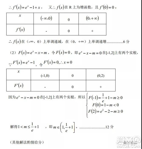 怀仁市2021-2022学年度上学期期中教学质量调研测试文科数学试题及答案