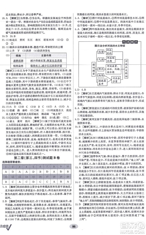 新疆青少年出版社2021海淀单元测试AB卷八年级地理上册RJ人教版答案 新疆青少年出版社2021海淀单元测试AB卷八年级地理上册RJ人教版答案