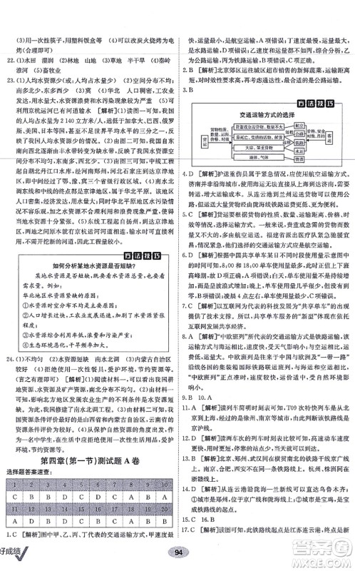 新疆青少年出版社2021海淀单元测试AB卷八年级地理上册RJ人教版答案 新疆青少年出版社2021海淀单元测试AB卷八年级地理上册RJ人教版答案