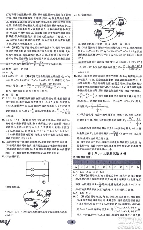 新疆青少年出版社2021海淀单元测试AB卷九年级物理全一册RJ人教版答案 新疆青少年出版社2021海淀单元测试AB卷九年级物理全一册RJ人教版答案