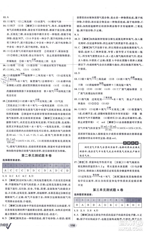 新疆青少年出版社2021海淀单元测试AB卷九年级化学全一册RJ人教版答案 新疆青少年出版社2021海淀单元测试AB卷九年级化学全一册RJ人教版答案