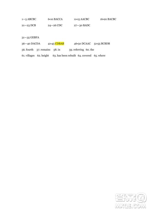 2021年11月温州市普通高中选考适应性测试高三英语试题参考答案 2021年11月温州市普通高中选考适应性测试高三英语试题参考答案