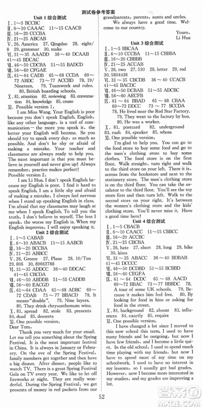 合肥工业大学出版社2021七天学案学练考九年级英语上册RJ人教版答案 合肥工业大学出版社2021七天学案学练考九年级英语上册RJ人教版答案