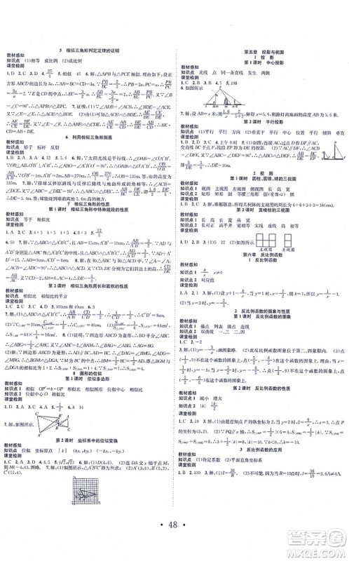 合肥工业大学出版社2021七天学案学练考九年级数学上册BS北师版答案 合肥工业大学出版社2021七天学案学练考九年级数学上册BS北师版答案