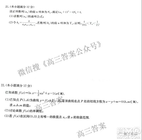 2022届九师联盟高三11月质量检测文科数学试题及答案 2022届九师联盟高三11月质量检测文科数学试题及答案
