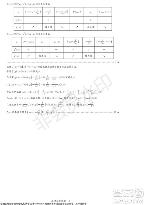 2022届长沙一中深圳实验学校高三联考数学试题及答案