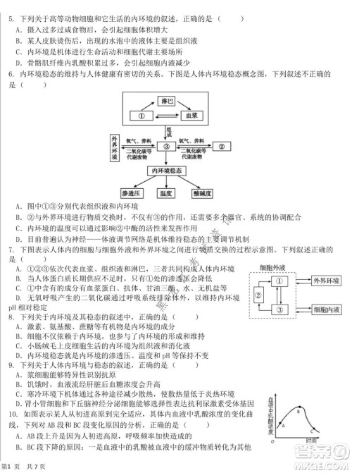 哈尔滨市第六中学2020级上学期期中考试高二生物试题及答案