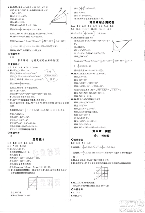 内蒙古少年儿童出版社2021细解巧练七年级数学上册鲁教版参考答案