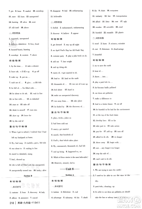 内蒙古少年儿童出版社2021细解巧练九年级英语鲁教版参考答案 内蒙古少年儿童出版社2021细解巧练九年级英语鲁教版参考答案