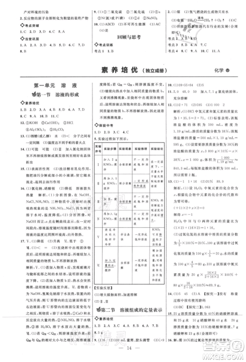 内蒙古少年儿童出版社2021细解巧练九年级化学鲁教版参考答案