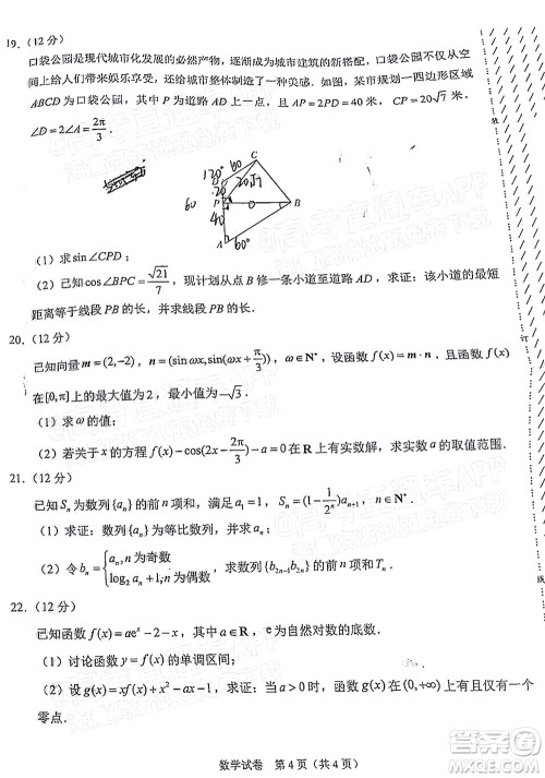 学科网2021年高三11月大联考新高考卷数学试题及答案