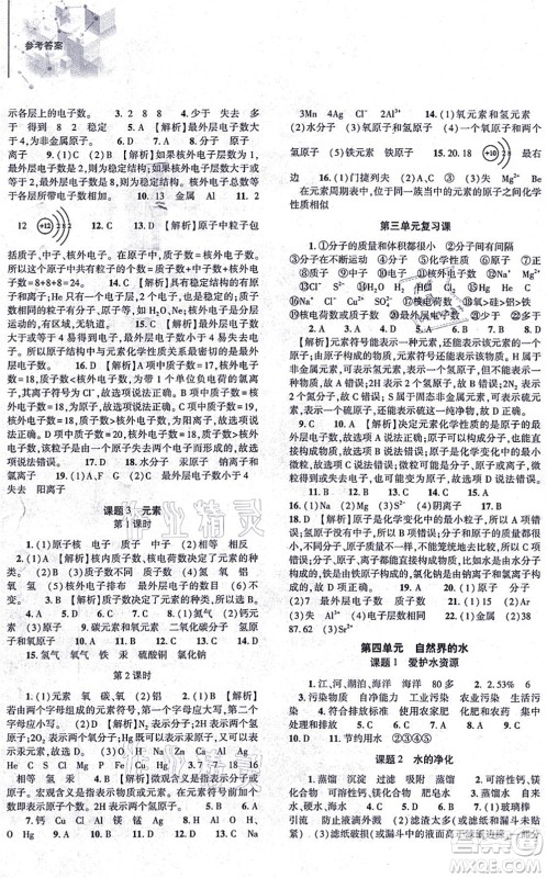 大象出版社2021初中同步练习册九年级化学上册人教版答案 大象出版社2021初中同步练习册九年级化学上册人教版答案