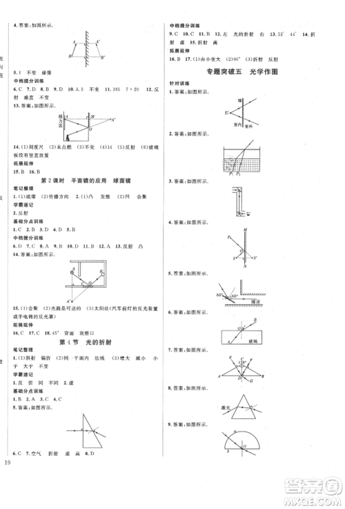 延边教育出版社2021畅行课堂八年级物理上册人教版山西专版参考答案 延边教育出版社2021畅行课堂八年级物理上册人教版山西专版参考答案