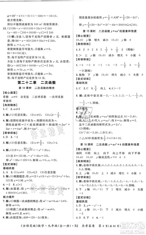 延边大学出版社2021思而优教育全程突破九年级数学全一册R人教版答案 延边大学出版社2021思而优教育全程突破九年级数学全一册R人教版答案