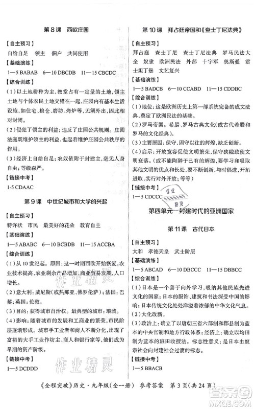 延边大学出版社2021思而优教育全程突破九年级历史全一册TB统编版答案 延边大学出版社2021思而优教育全程突破九年级历史全一册TB统编版答案