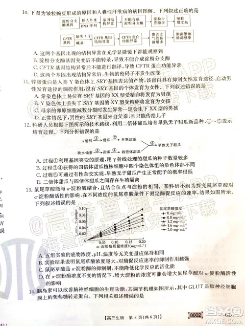 2022届广东金太阳高三11月联考生物试题及答案